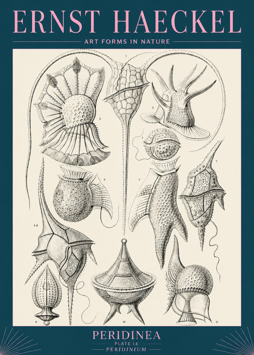 Ernst Haeckel Peridinea No5 - Póster