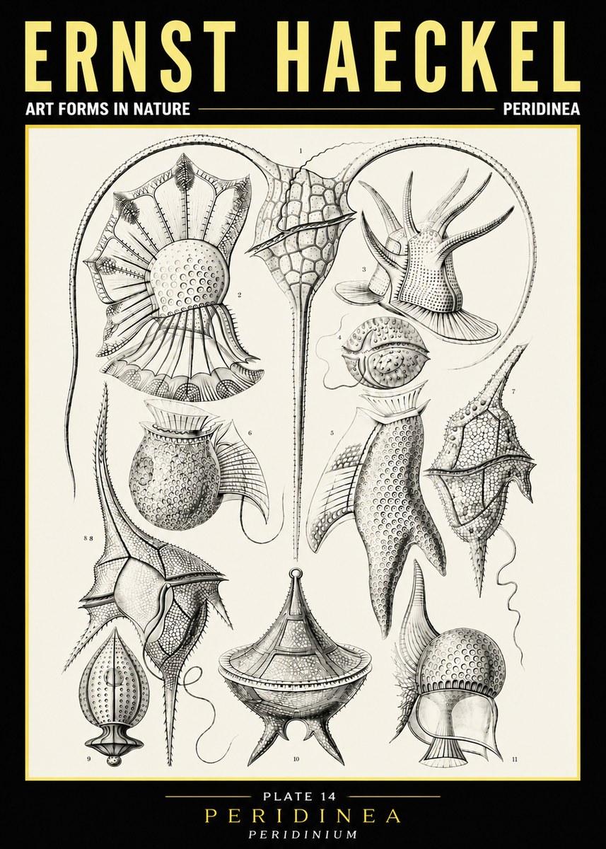Ernst Haeckel Peridinea No6 - Póster