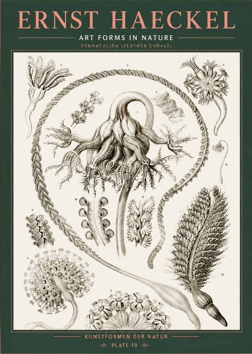 Ernst Haeckel Pennatulida - Sea Pens No5 - Póster