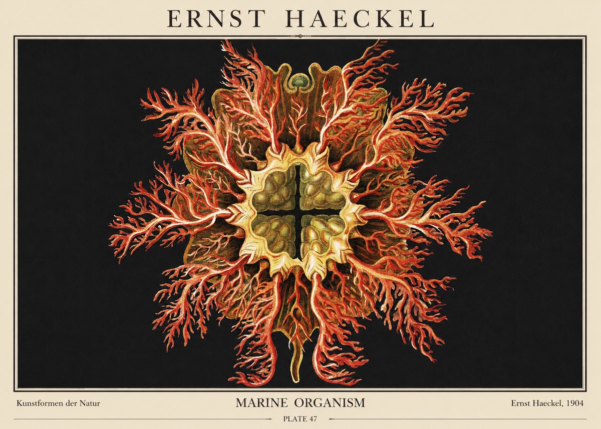 Ernst Haeckel Marine Organism No1 - Póster