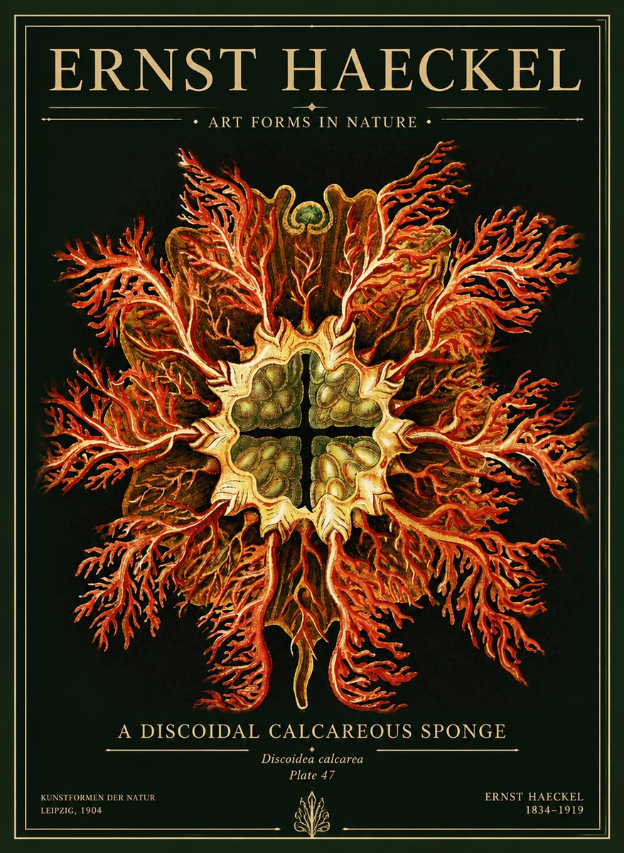 Ernst Haeckel Marine Organism No5 - Póster