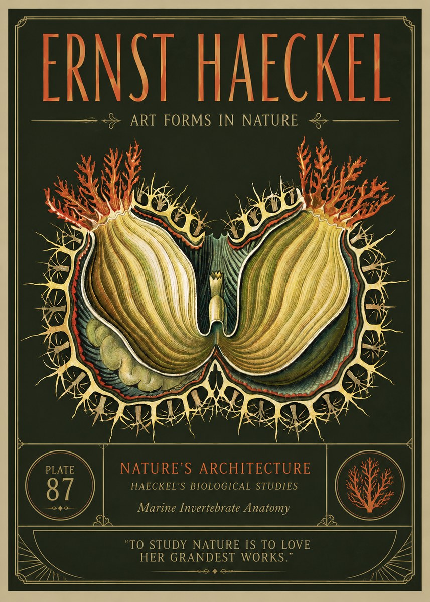 Ernst Haeckel Nature's Architecture No3 - Póster