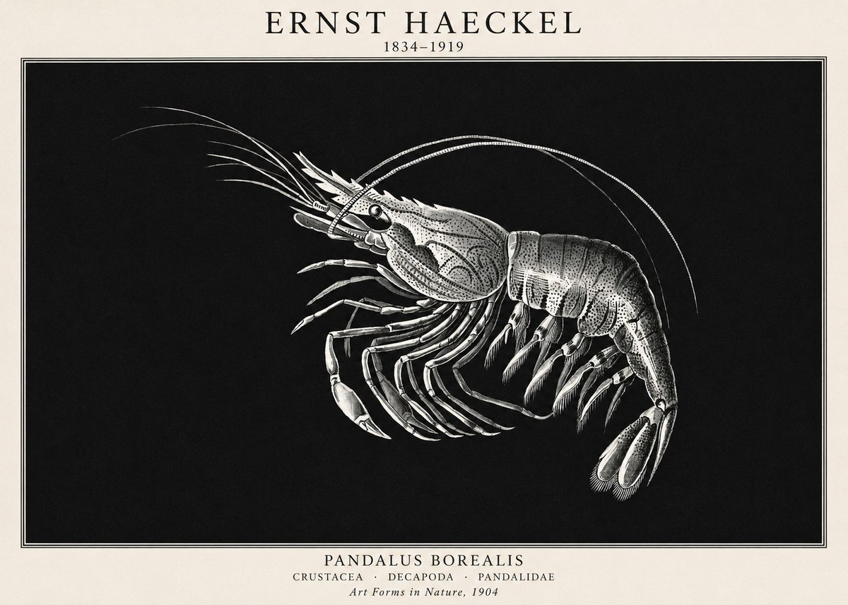 Ernst Haeckel Pandalus Borealis No1 - Póster