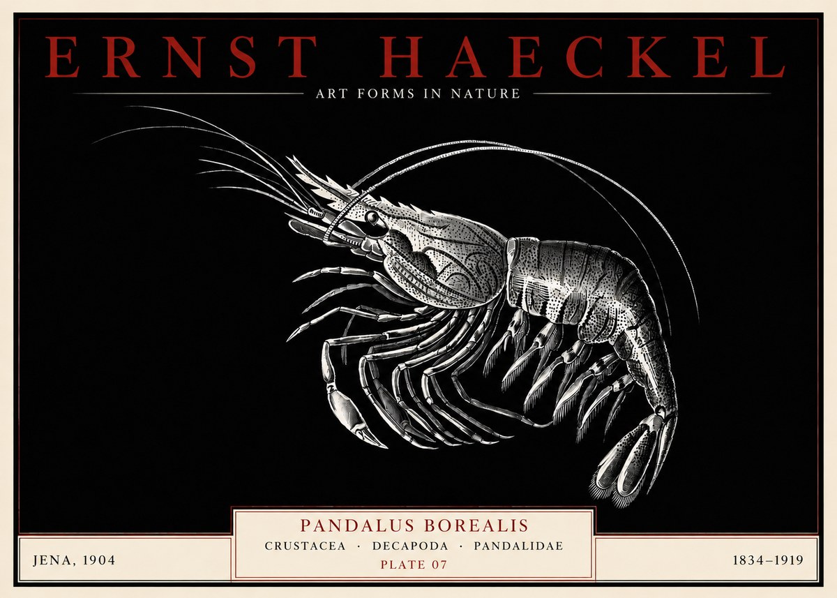 Ernst Haeckel Pandalus Borealis No3 - Póster