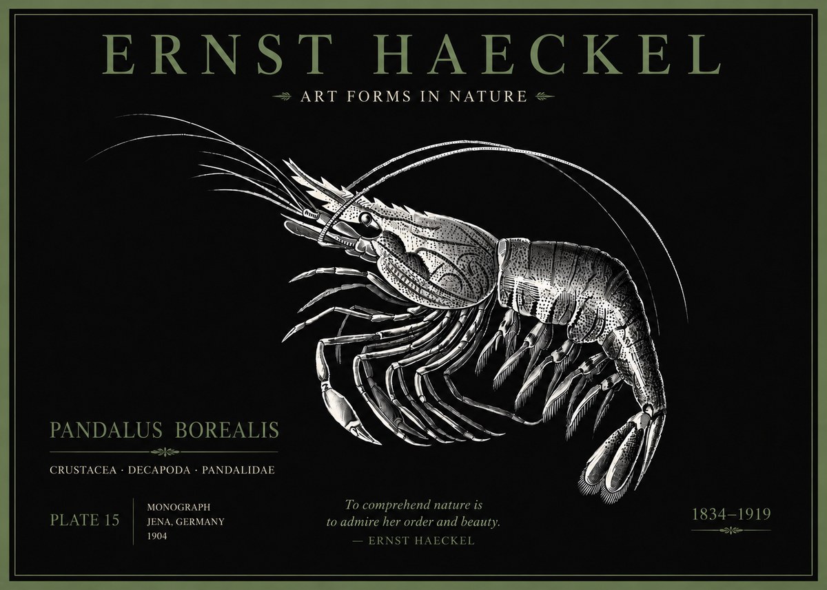 Ernst Haeckel Pandalus Borealis No5 - Póster