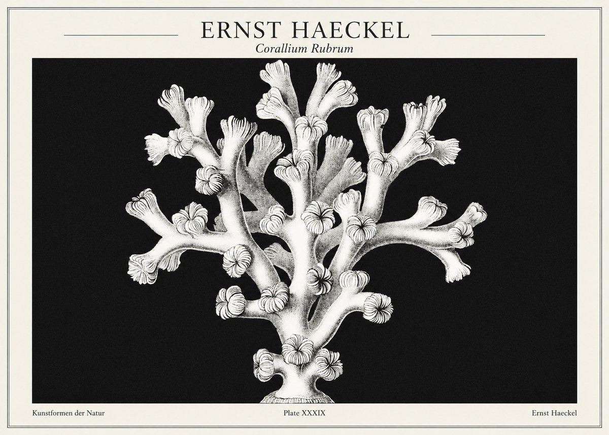 Ernst Haeckel Corallium Rubrum I No1 - Póster
