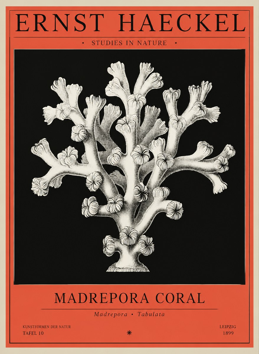Ernst Haeckel Corallium Rubrum I No3 - Póster