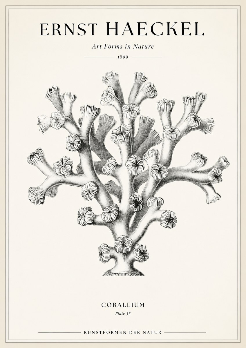 Ernst Haeckel Corallium Rubrum II No2 - Póster