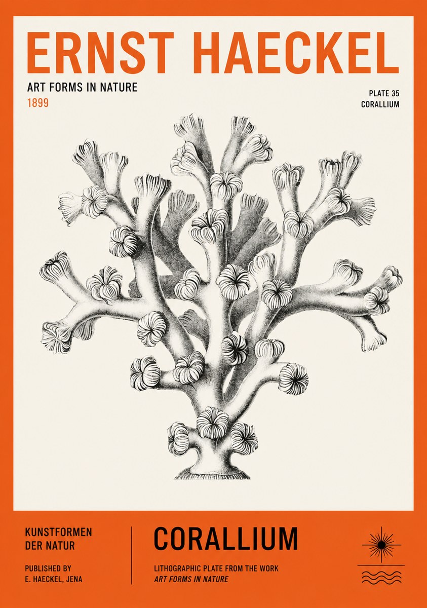Ernst Haeckel Corallium Rubrum II No3 - Póster