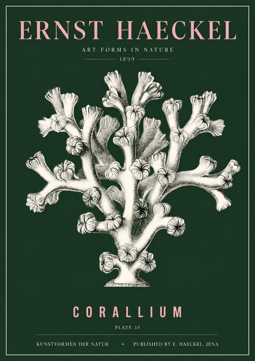 Ernst Haeckel Corallium Rubrum II No5 - Póster