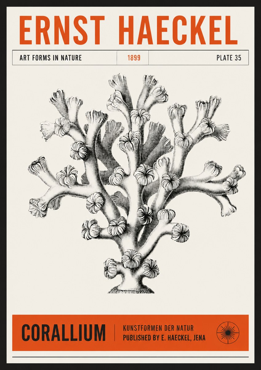 Ernst Haeckel Corallium Rubrum II No6 - Póster