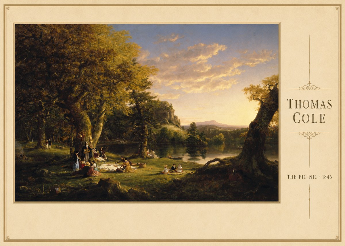 Thomas Cole The Pic-nic I No3 - Póster