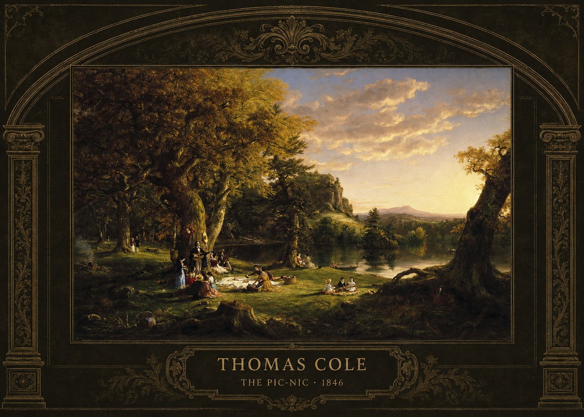 Thomas Cole The Pic-nic I No4 - Póster
