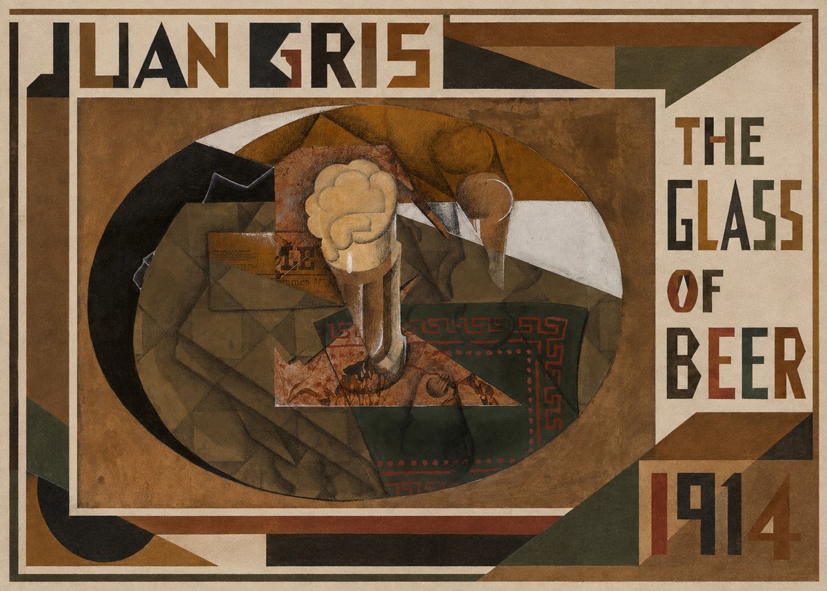 Juan Gris The Glass of Beer No1 - Póster