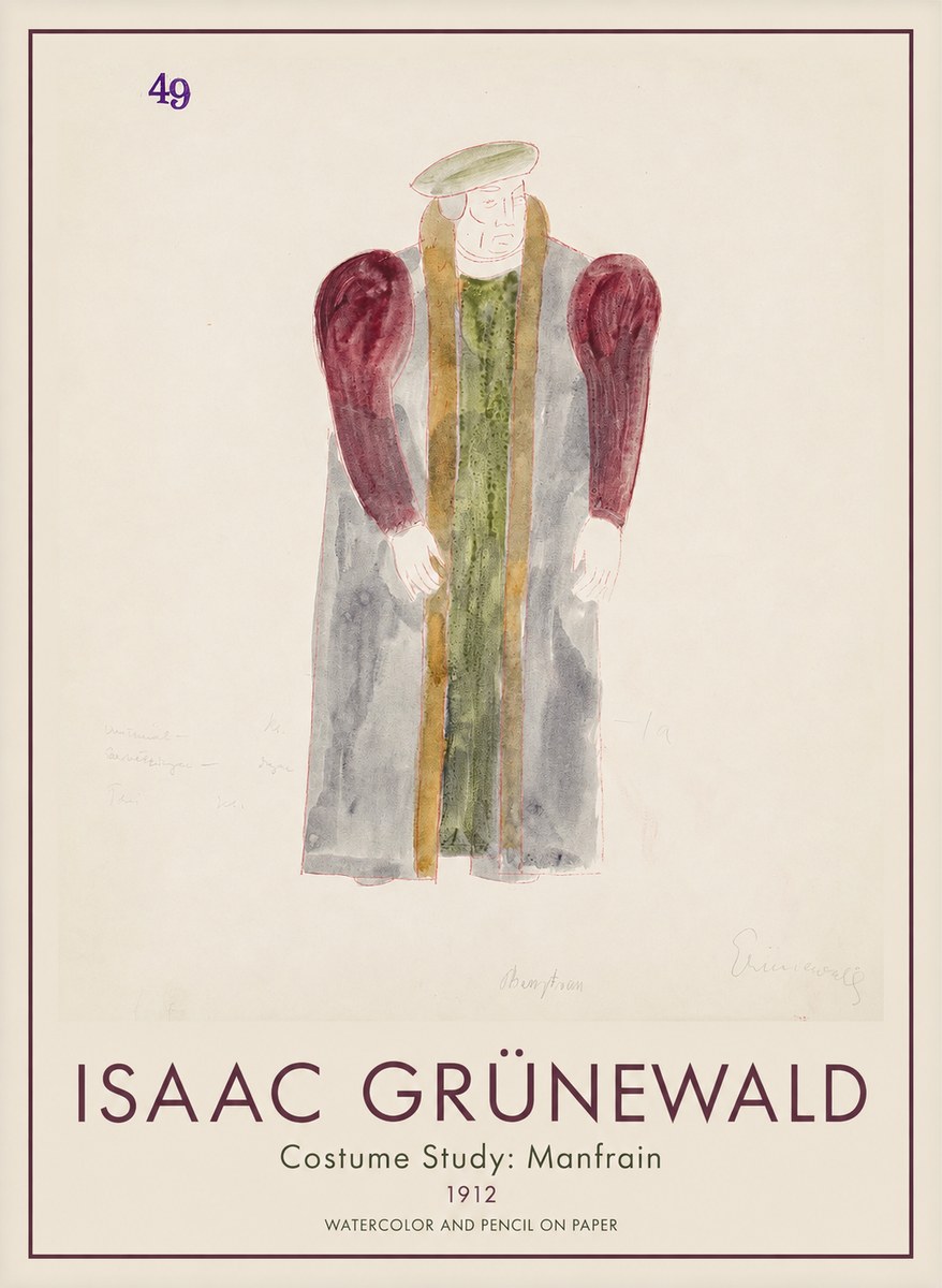 Isaac Grünewald Costume Study: Manfrain No1 - Póster