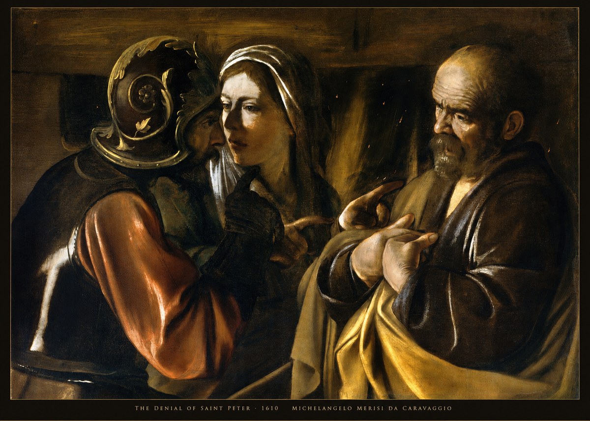 Michelangelo Merisi da Caravaggio The Denial of Saint Peter No5 - Póster