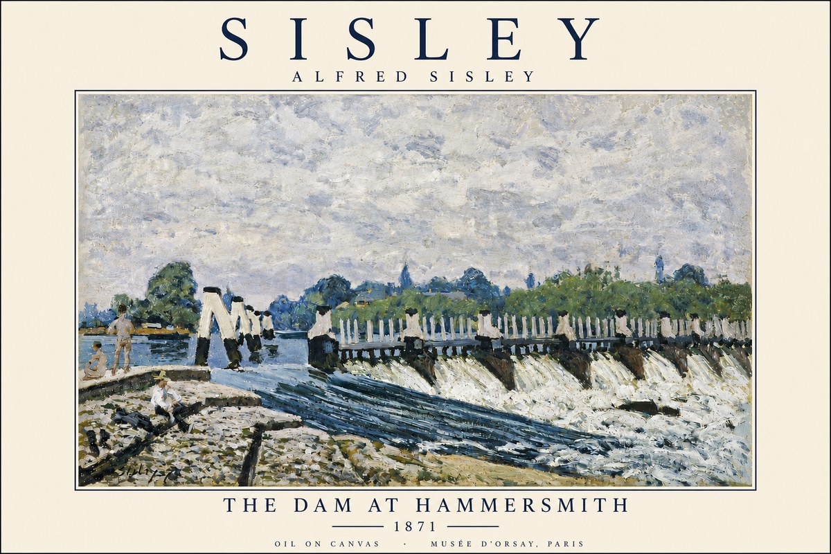 Sisley The Dam at Hammersmith No3 - Póster