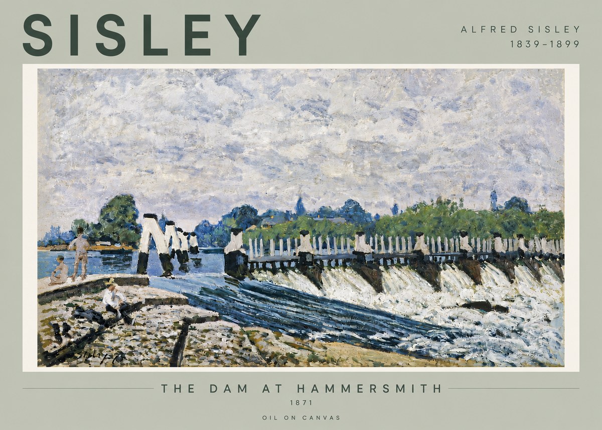 Sisley The Dam at Hammersmith No4 - Póster