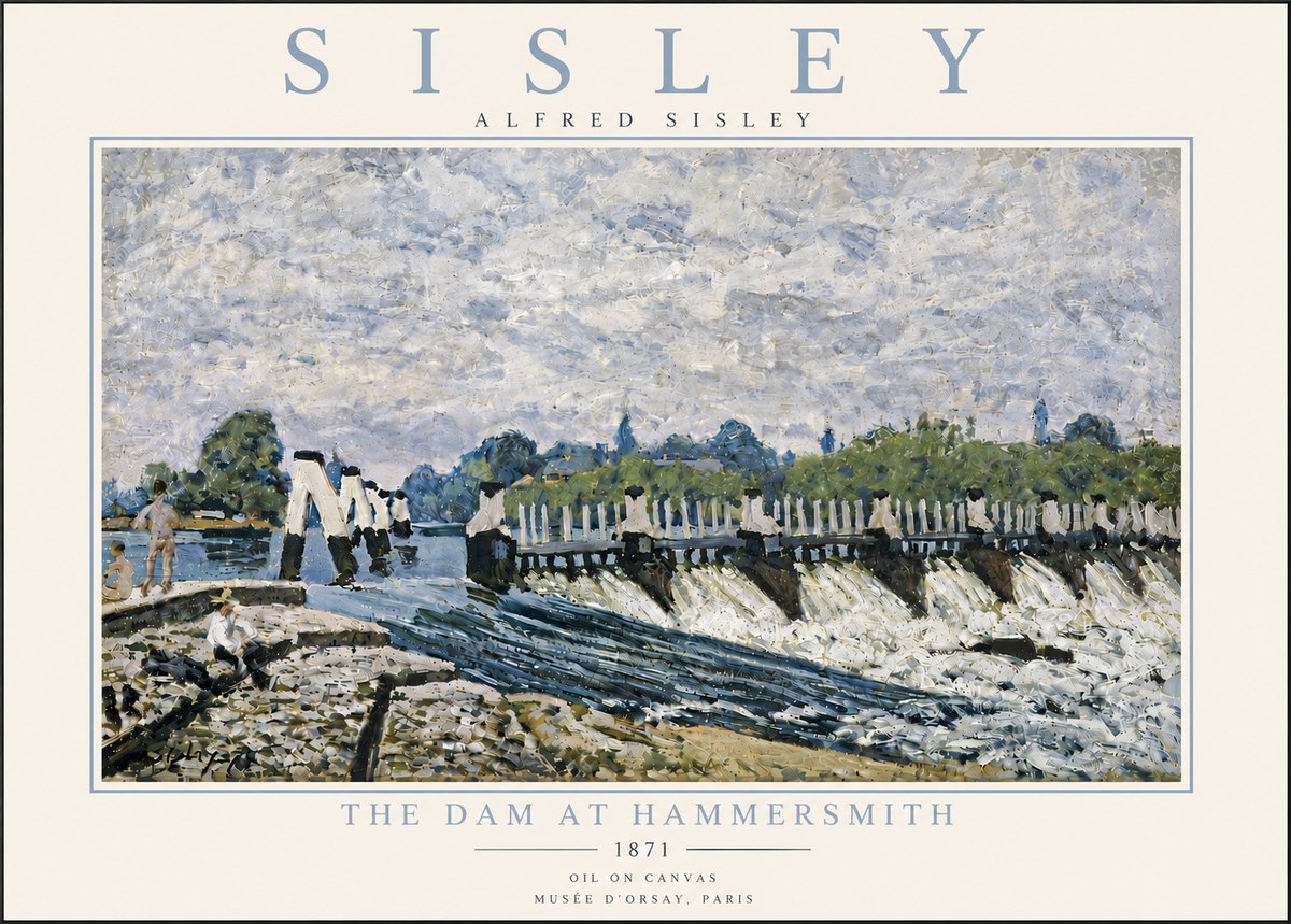 Sisley The Dam at Hammersmith No6 - Póster