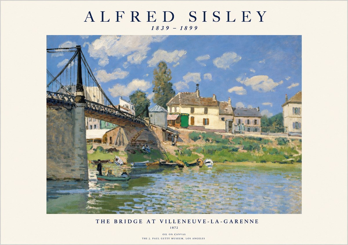Sisley The Bridge at Villeneuve-la-garenne IV No1 - Póster