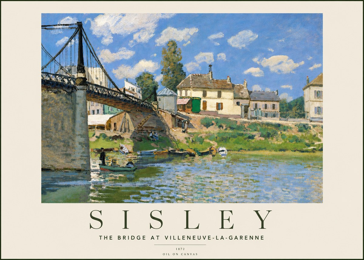 Sisley The Bridge at Villeneuve-la-garenne IV No3 - Póster