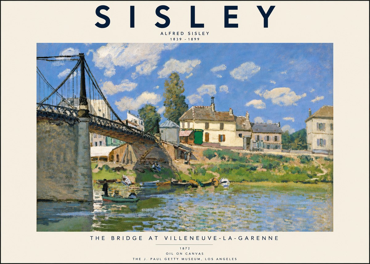Sisley The Bridge at Villeneuve-la-garenne IV No4 - Póster