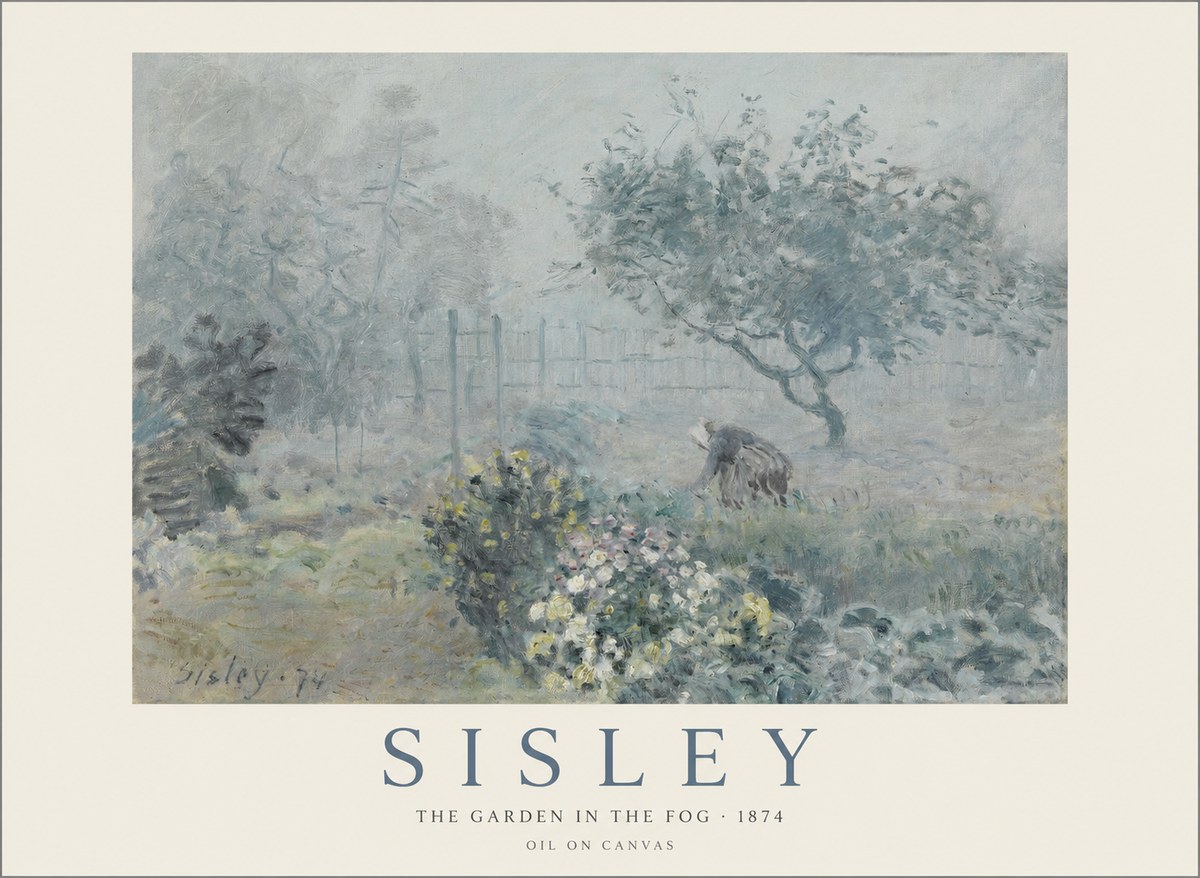 Sisley The Garden in the Fog No1 - Póster