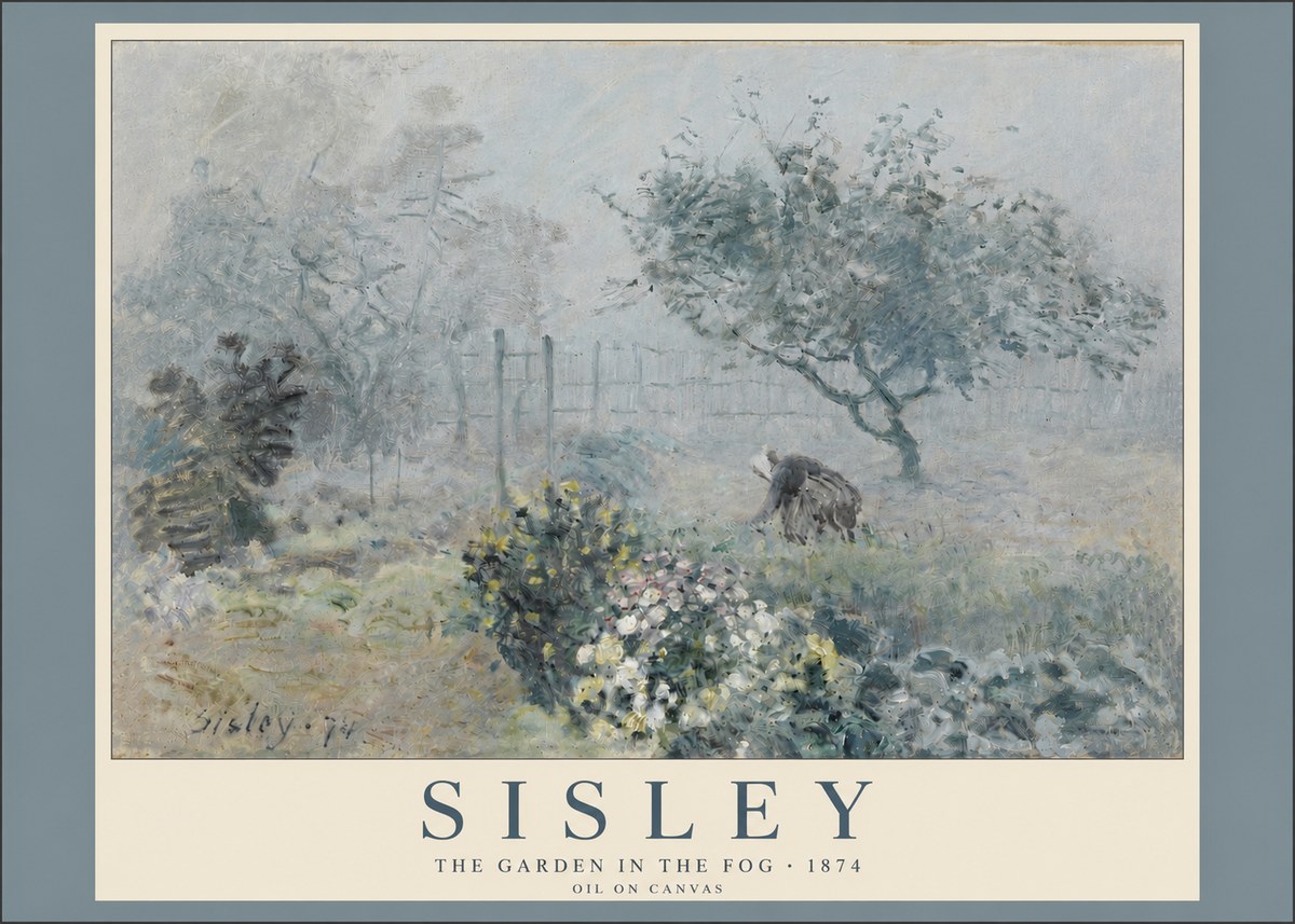 Sisley The Garden in the Fog No4 - Póster