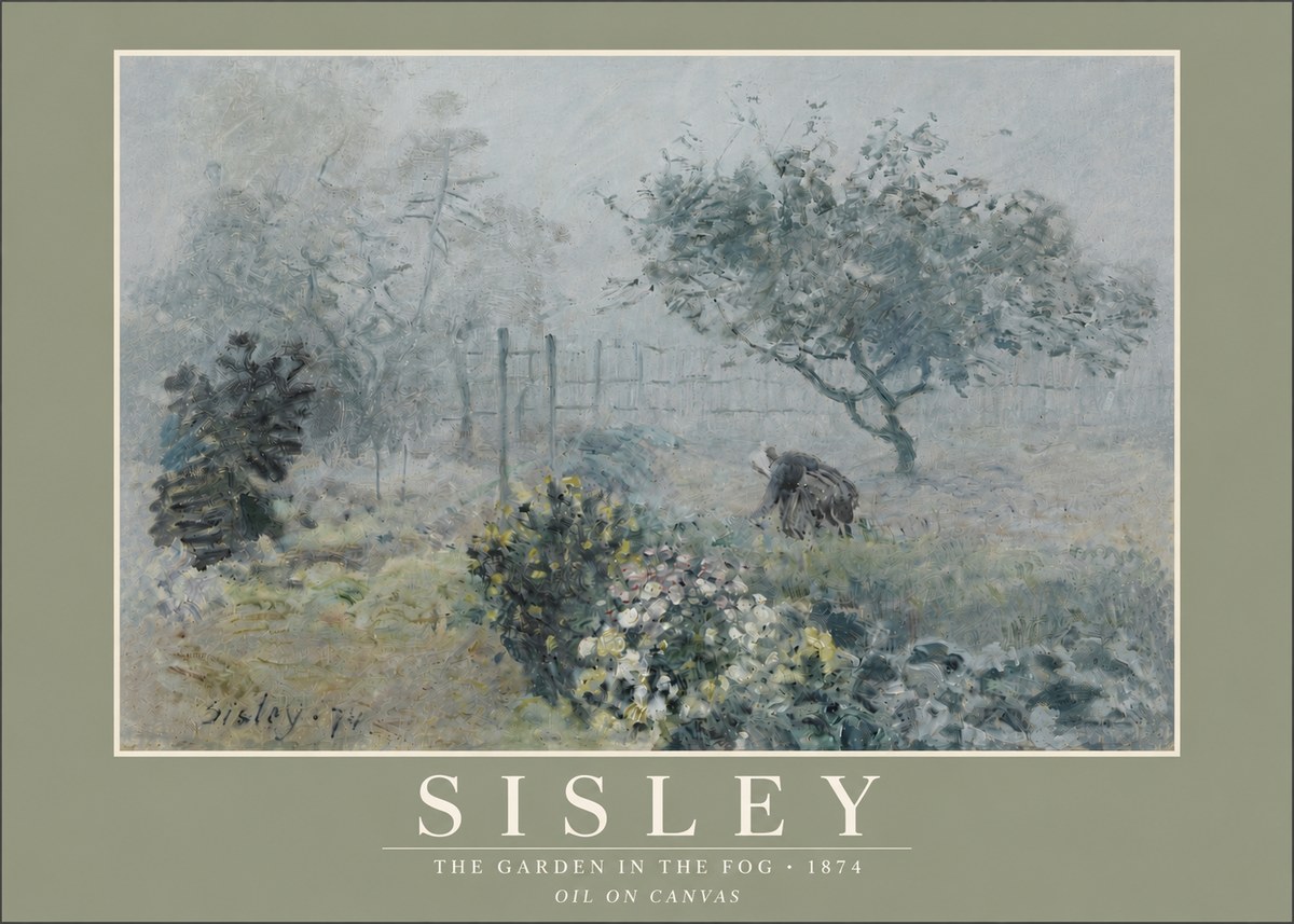 Sisley The Garden in the Fog No5 - Póster