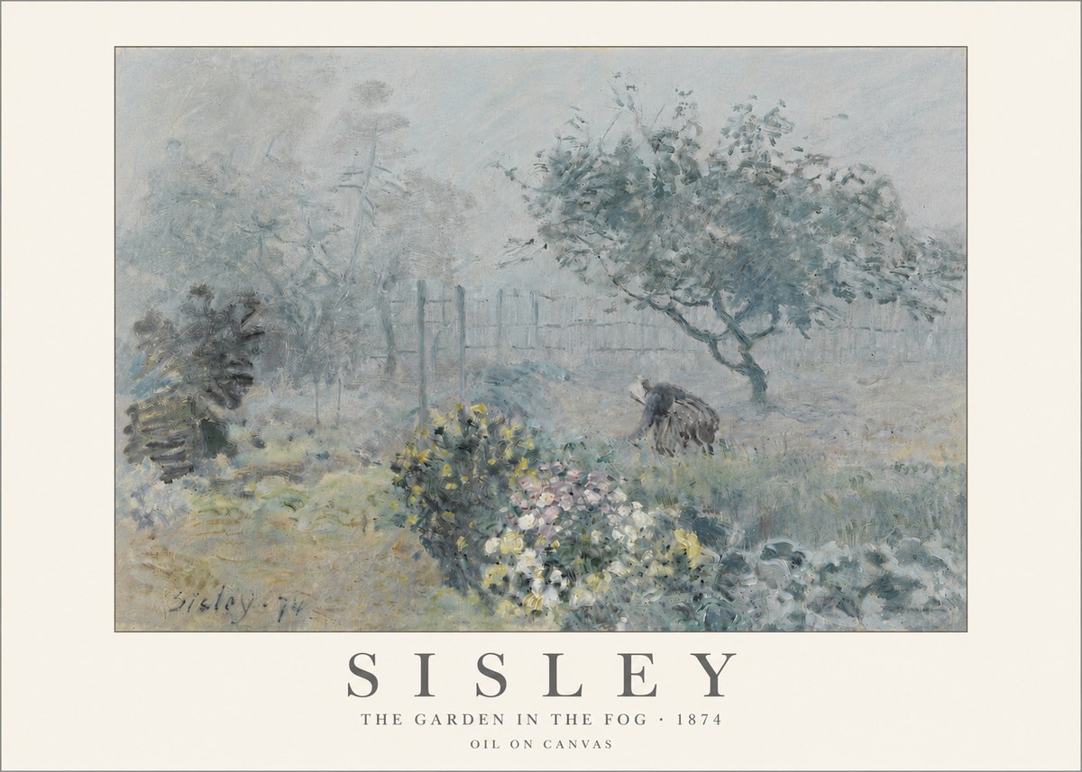 Sisley The Garden in the Fog No6 - Póster