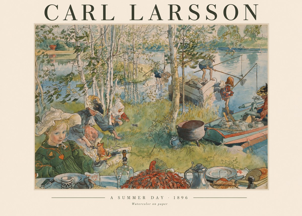 Carl Larsson A Summer Day No1 - Póster