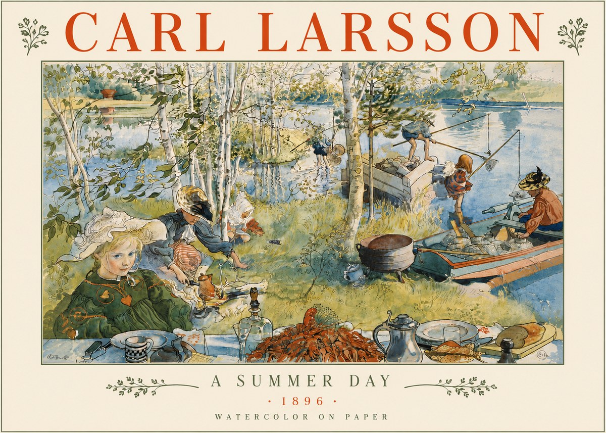 Carl Larsson A Summer Day No5 - Póster