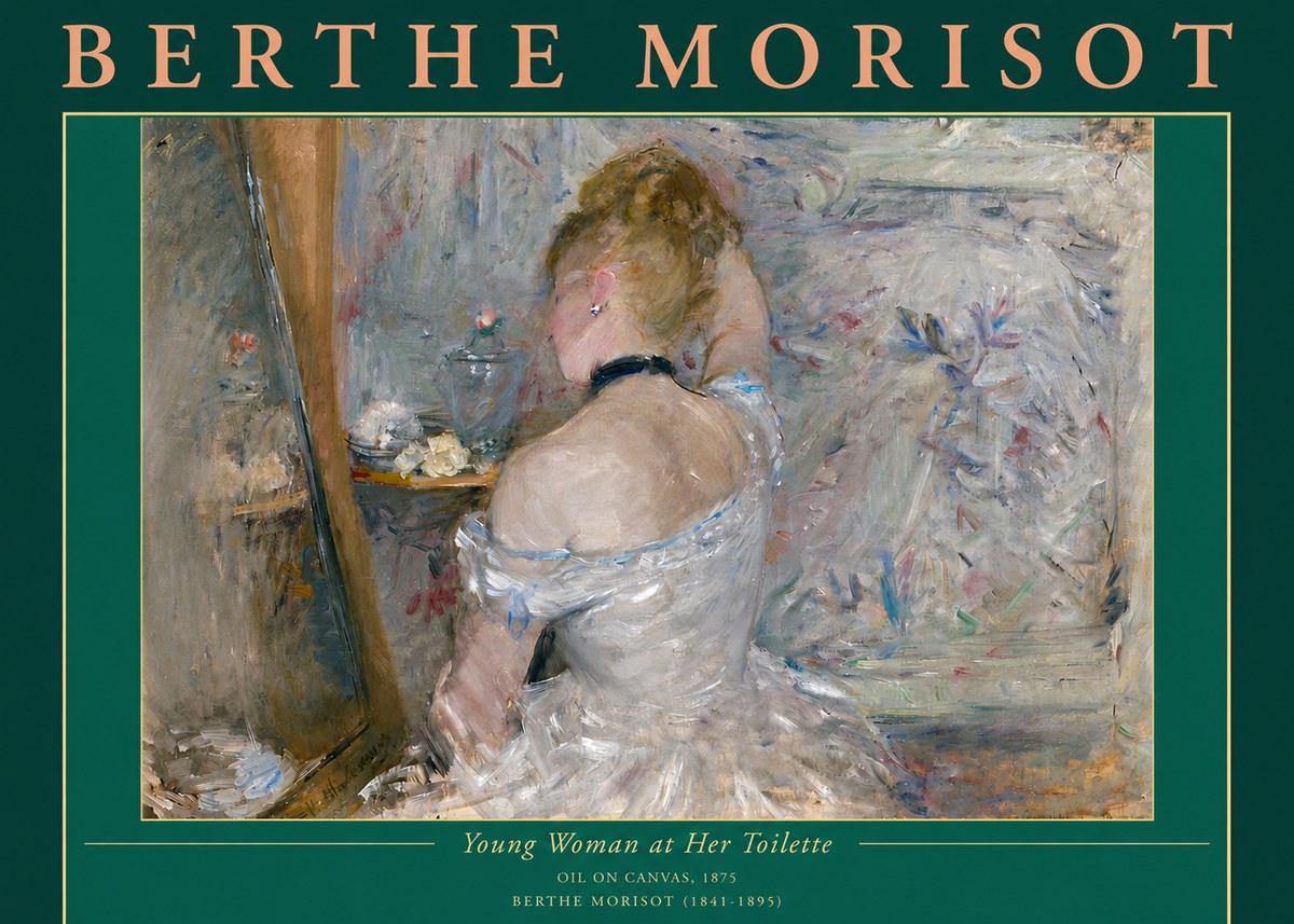 Berthe Morisot Young Woman at Her Toilette No4 - Póster