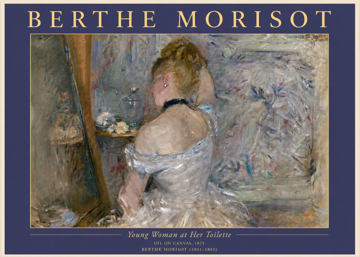 Berthe Morisot Young Woman at Her Toilette No6 - Póster