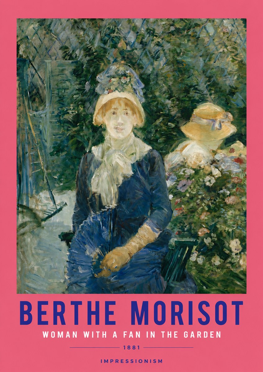 Berthe Morisot Young Woman with a Fan II No4 - Póster