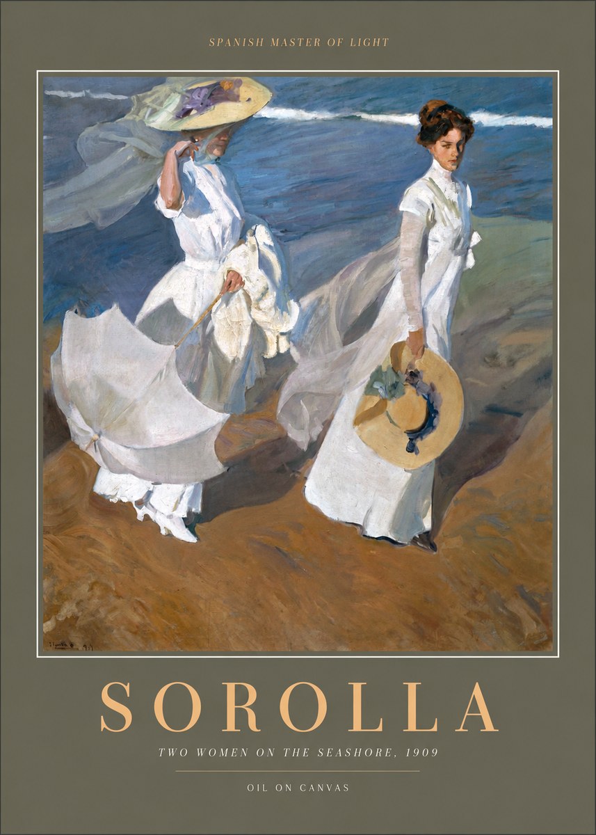 Sorolla Two Women on the Seashore, 1909 No2 - Póster