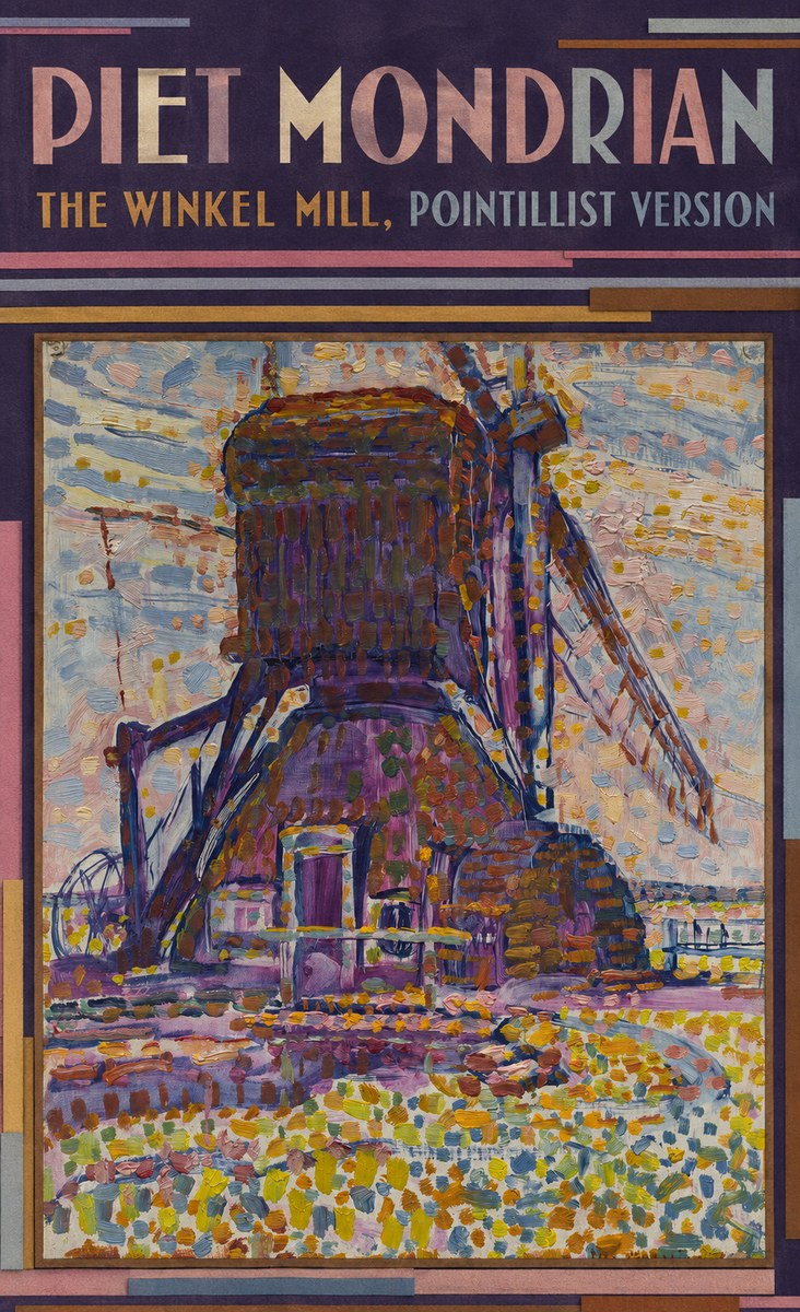 Piet Mondrian The Winkel Mill, Pointillist Version No6 - Póster