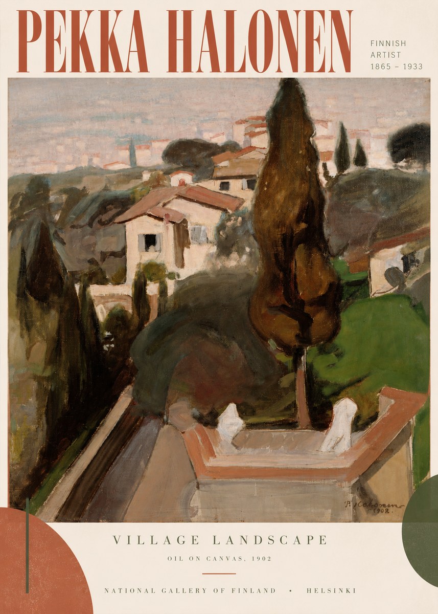 Pekka Halonen Village Landscape No3 - Póster