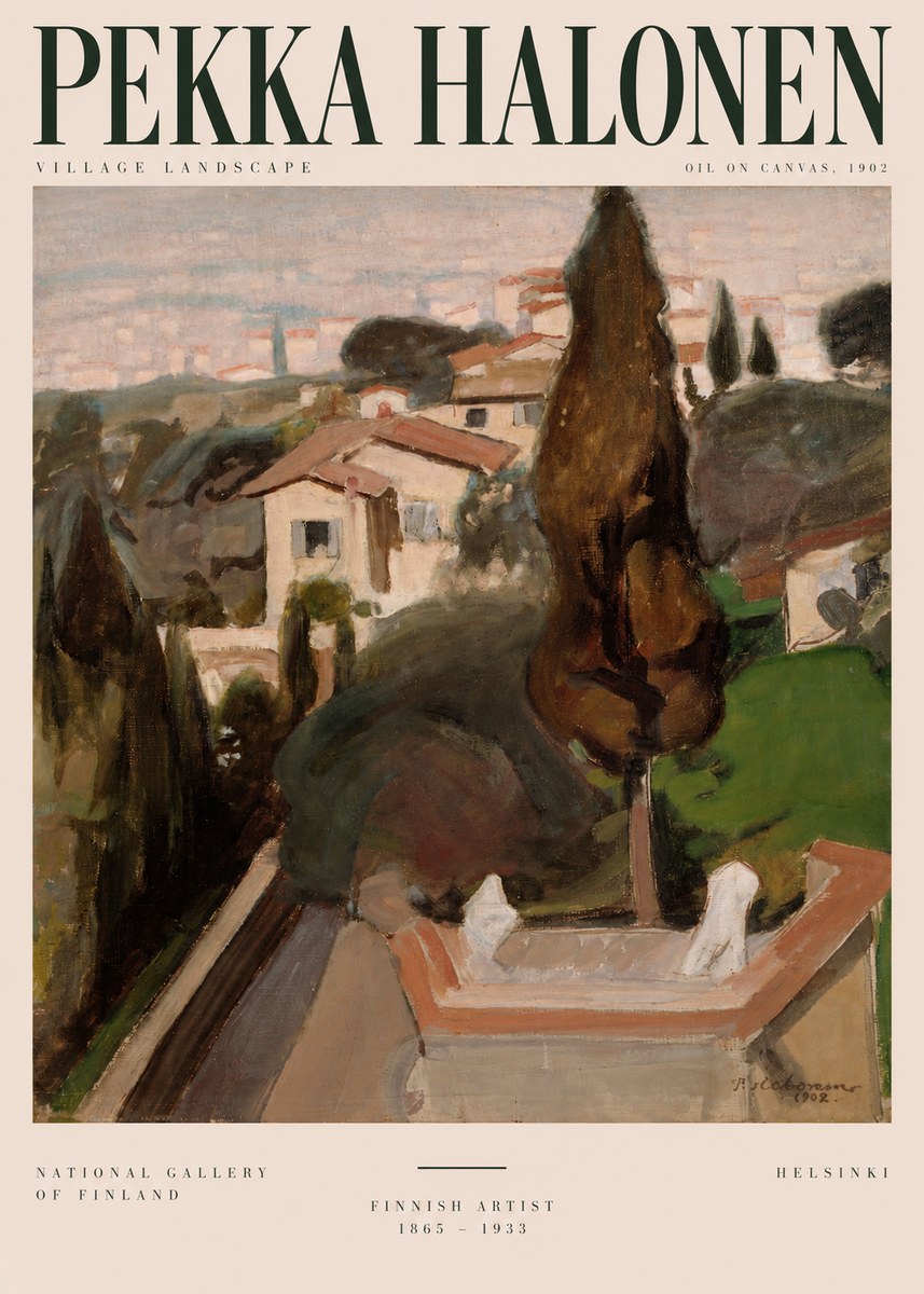 Pekka Halonen Village Landscape No4 - Póster
