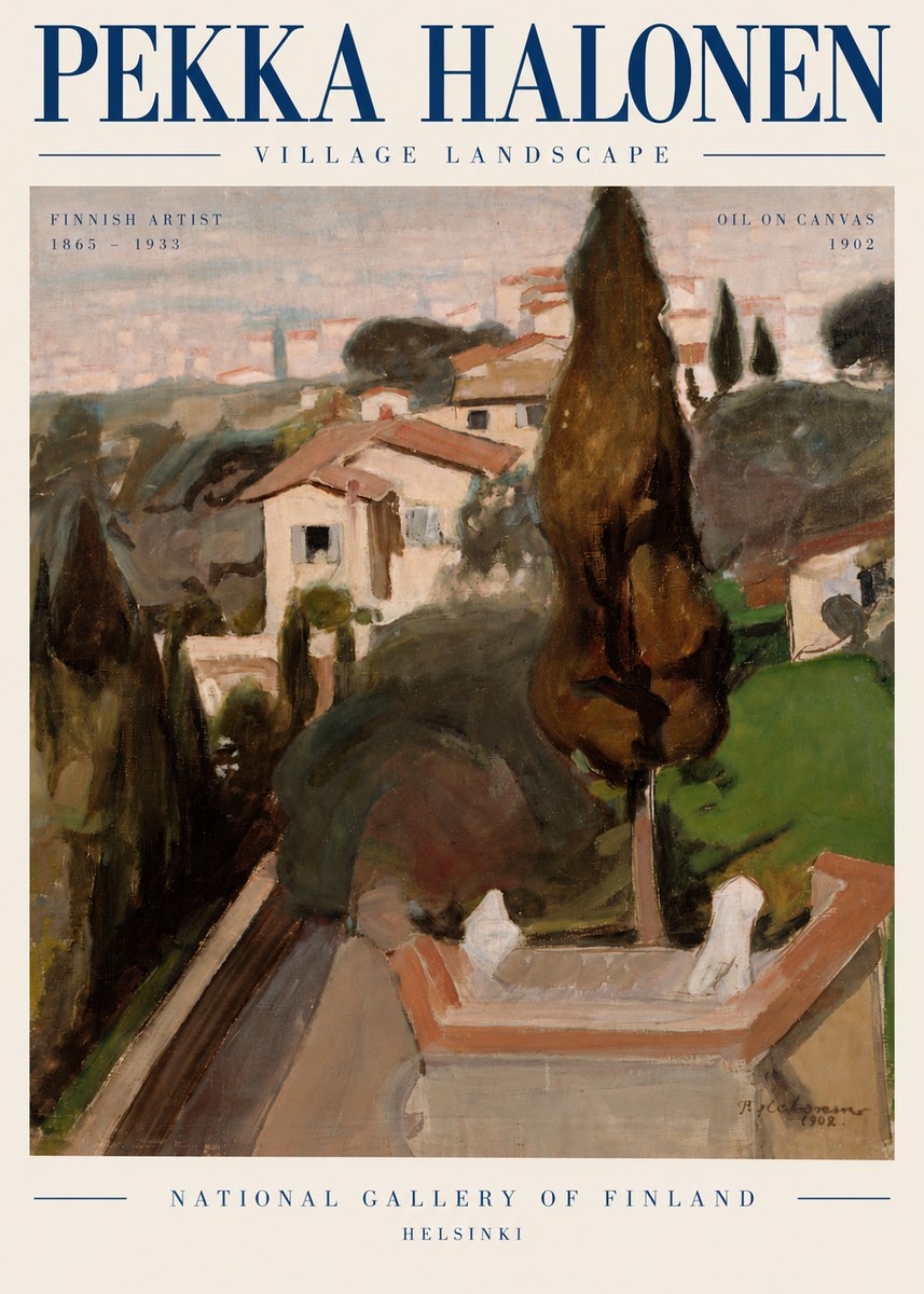 Pekka Halonen Village Landscape No6 - Póster