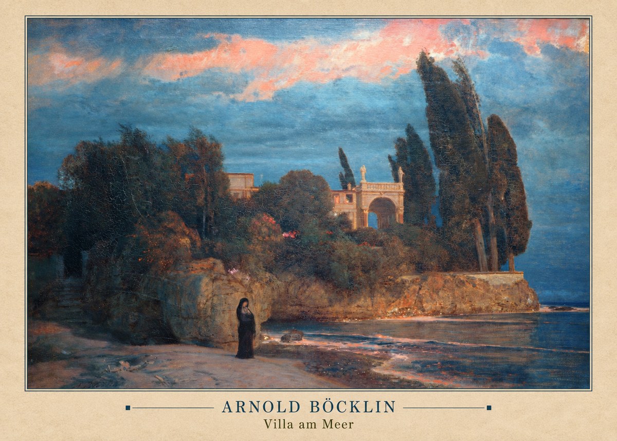 Arnold Böcklin Villa Am Meer No4 - Póster
