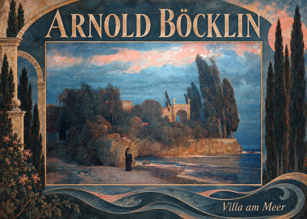 Arnold Böcklin Villa Am Meer No5 - Póster