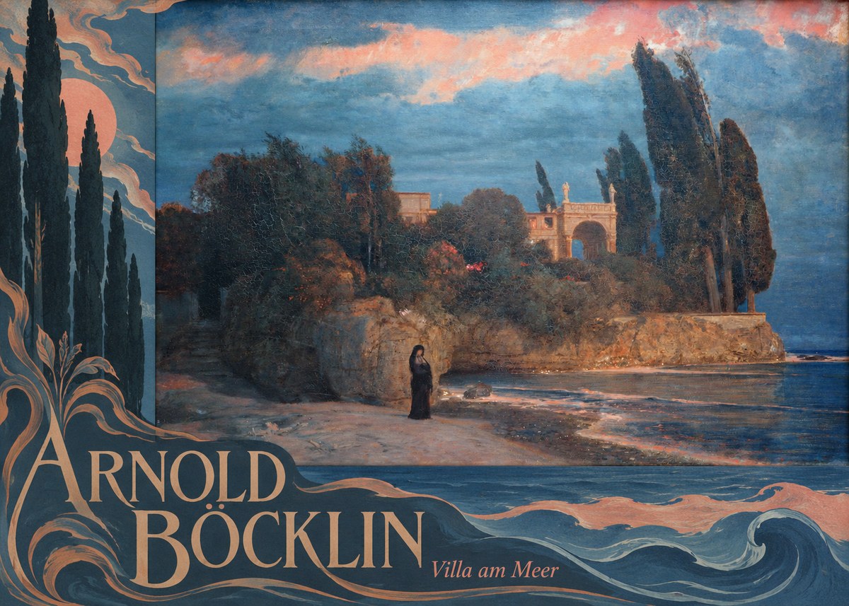 Arnold Böcklin Villa Am Meer No6 - Póster