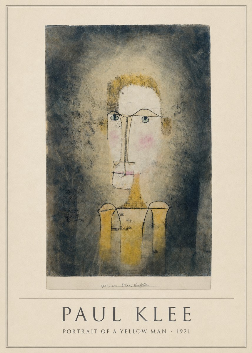Paul Klee Portrait of a Yellow Man No4 - Póster