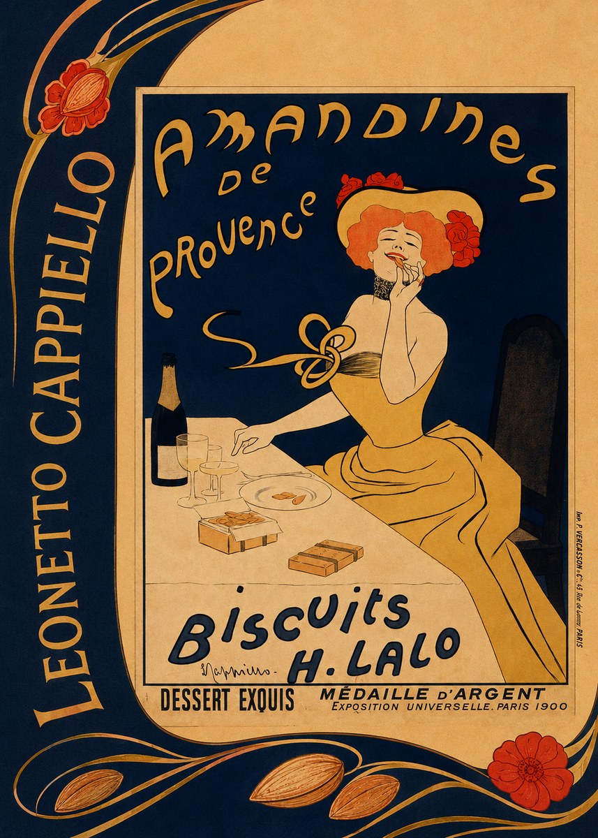 Leonetto Cappiello Amandines De Provence Biscuits H. Lalo I No2 - Póster
