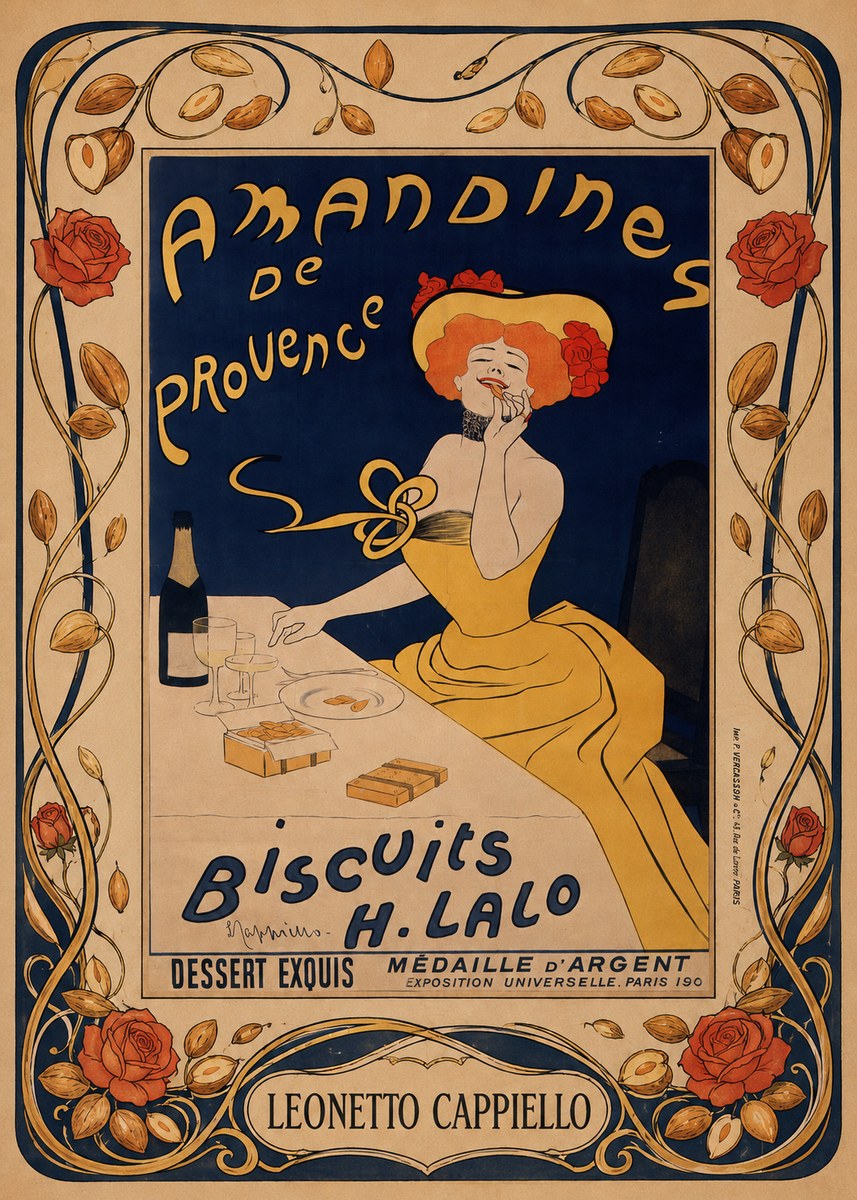 Leonetto Cappiello Amandines De Provence Biscuits H. Lalo I No5 - Póster