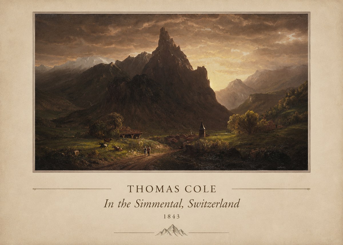 Thomas Cole In the Simmental, Switzerland No4 - Póster