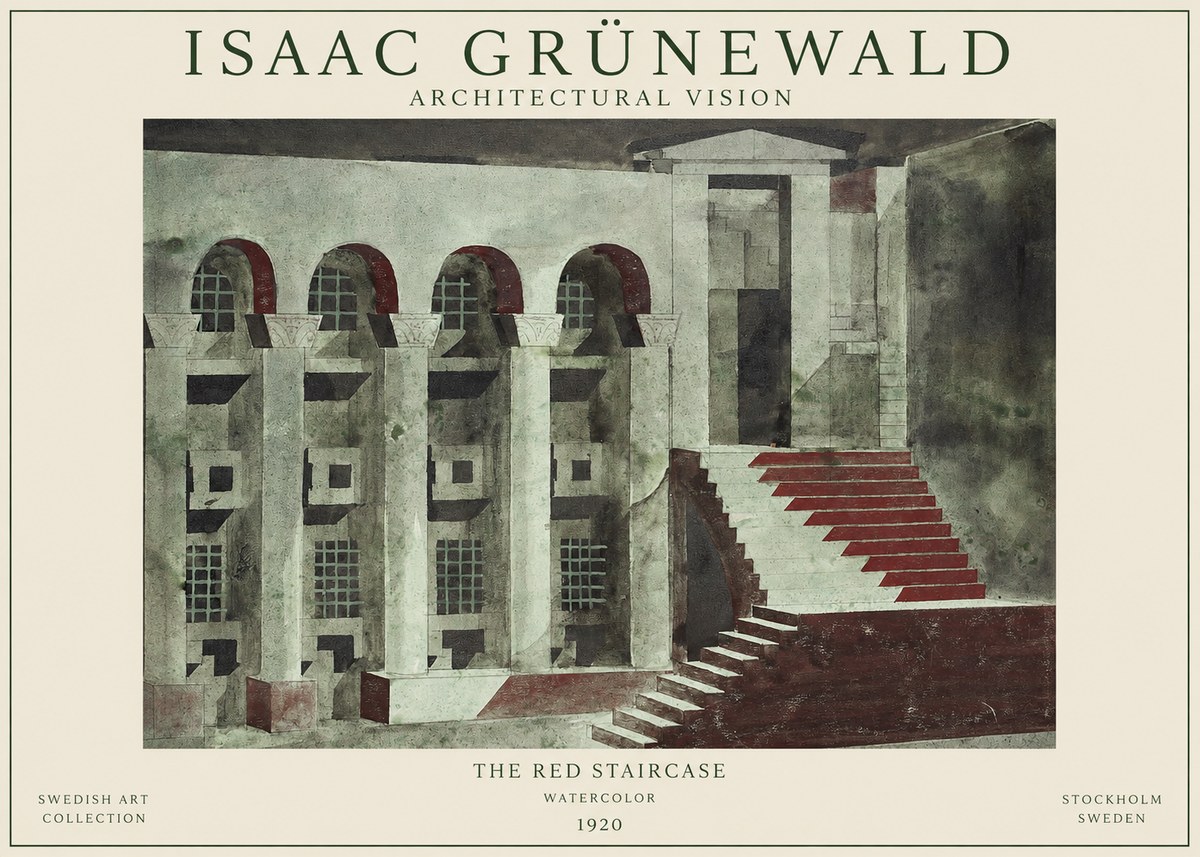 Isaac Grünewald The Steps of Silence No2 - Póster