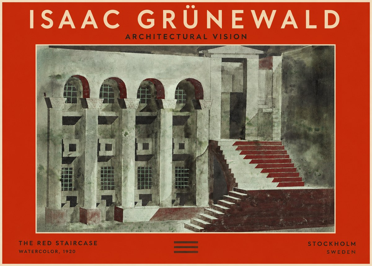 Isaac Grünewald The Steps of Silence No3 - Póster