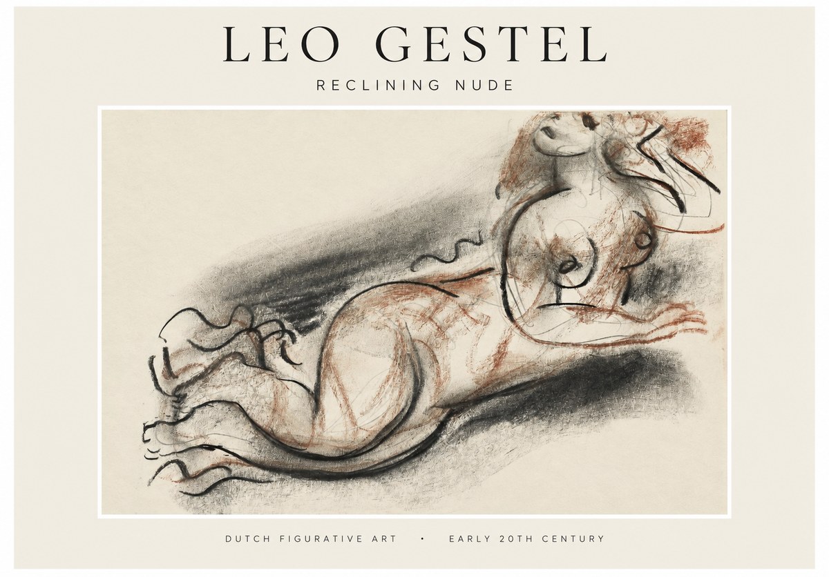 Leo Gestel Reclining Nude No1 - Póster